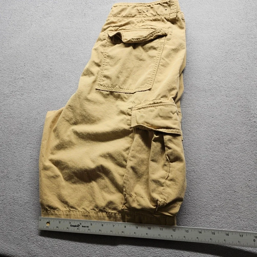 Banana Republic Cargo Shorts Mens 34 Tan Relaxed Fit Garment Dye Cotton 4766